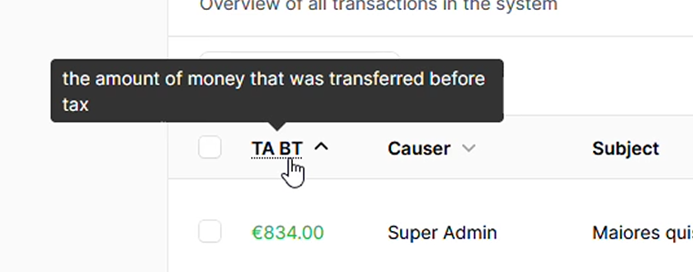 Add tooltip to table header column macro