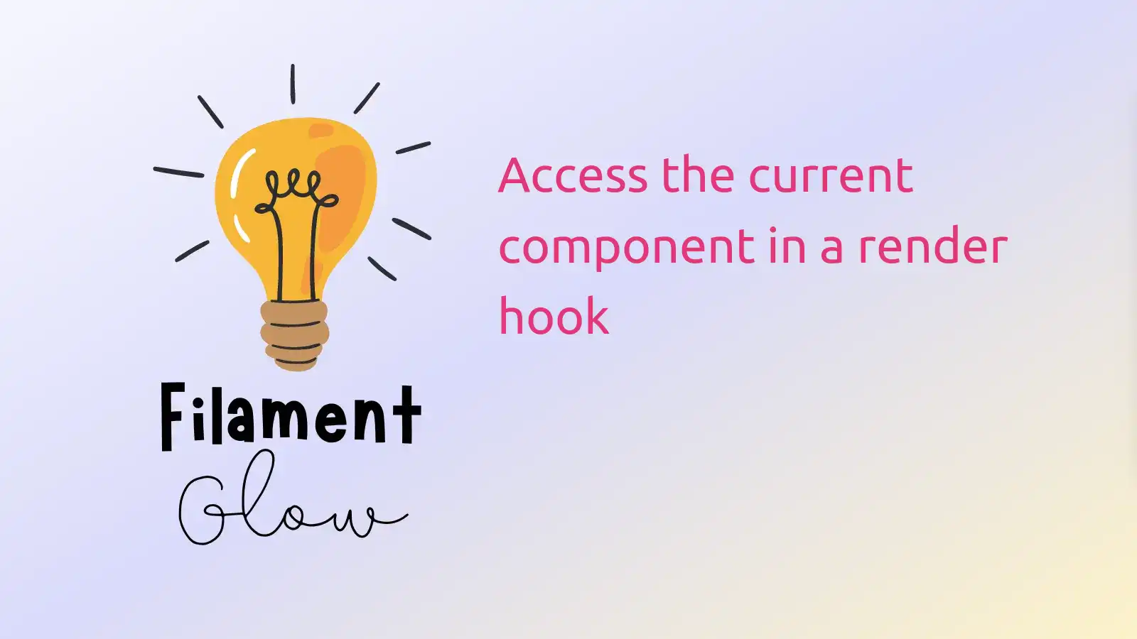 Access the current component in a render hook