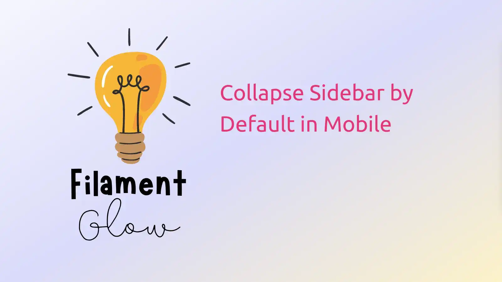 Collapse Sidebar by Default in Mobile