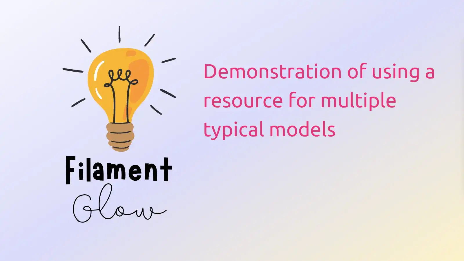 Demonstration of using a resource for multiple typical models