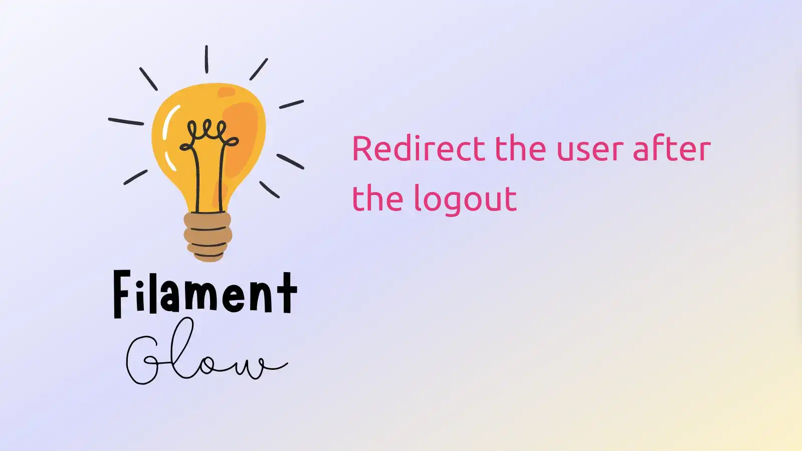 Redirect the user after the logout