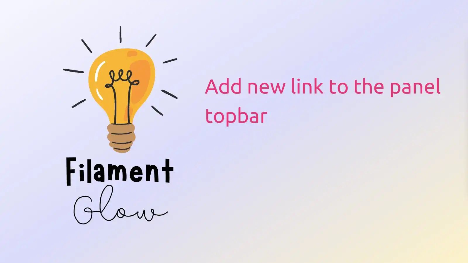 Add new link to the panel topbar