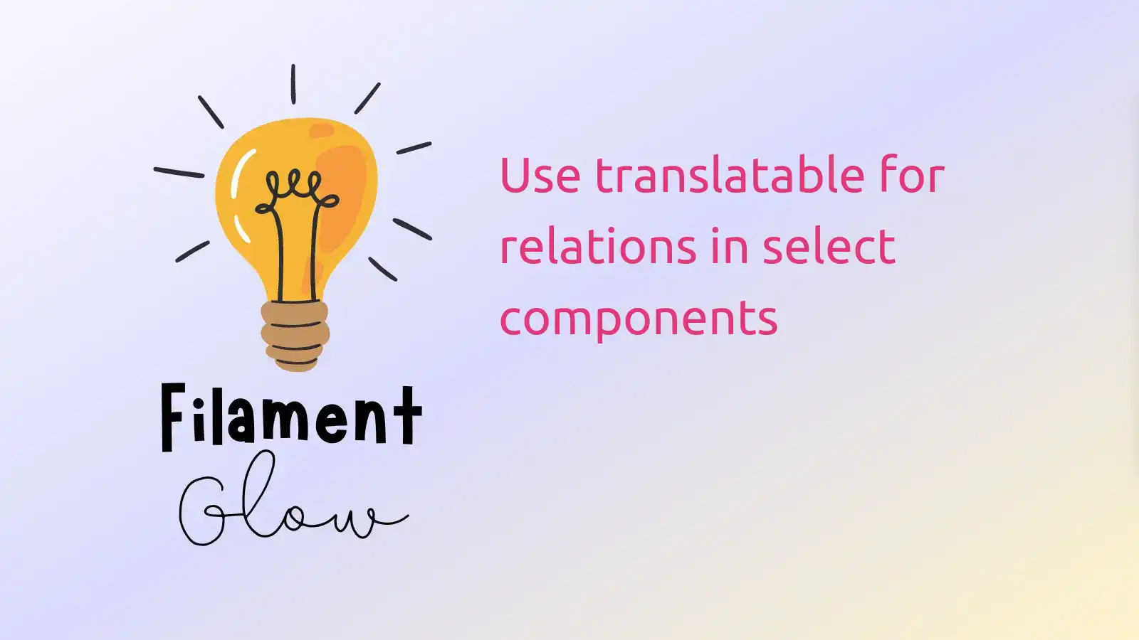 Use translatable for relations in select components